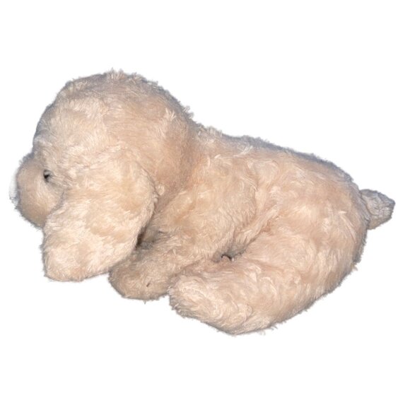 Soft Beige Plush Puppy Dog Stuffed Animal Toy - Picture 5 of 7